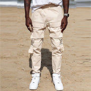Street style fashion multi-pocket casual overalls