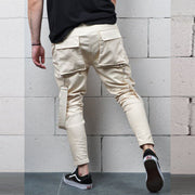 Street style fashion multi-pocket casual overalls