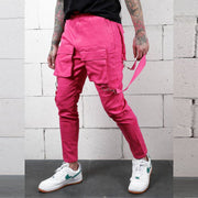 Street style fashion multi-pocket casual overalls