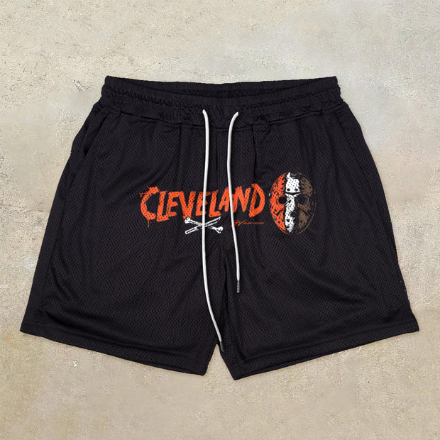 Funny Retro Casual Street Mesh Shorts