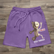 Bear Pattern Casual Street Shorts