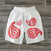 Fashion contrast print shorts