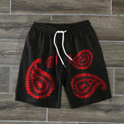 Fashion contrast print shorts
