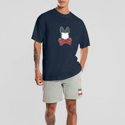 Personalized printing casual men's short-sleeved shorts suit