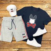 Personalized printing casual men's short-sleeved shorts suit