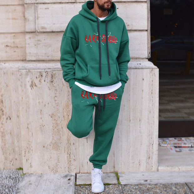Street style loose personality letter printed sports trousers