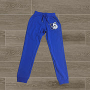 Color block bear print casual pants