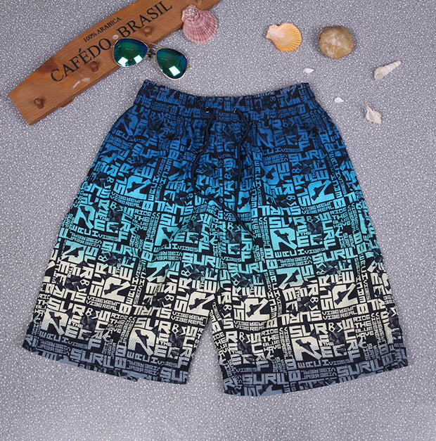 Casual sports shorts beach pants men's quick-drying five-point pants