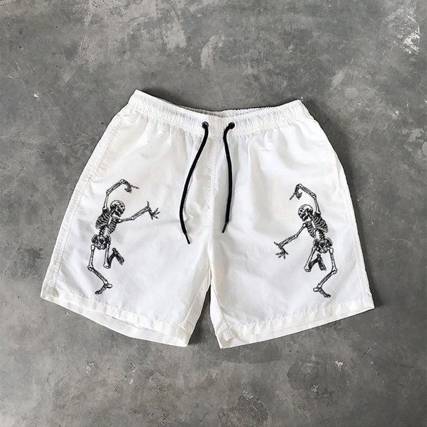 Skull Print 5 Inseam Shorts