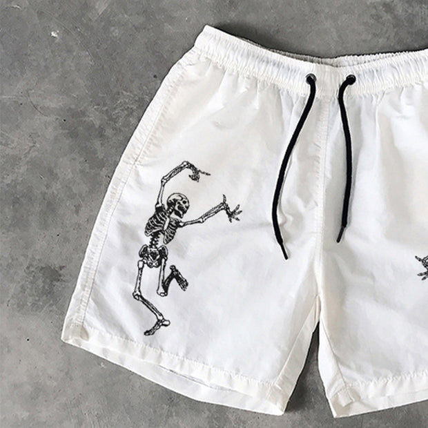 Skull Print 5 Inseam Shorts