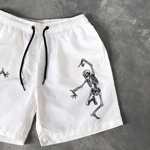 Skull Print 5 Inseam Shorts