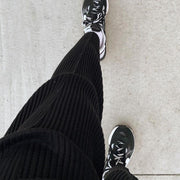 Casual street style retro layered corduroy loose trousers