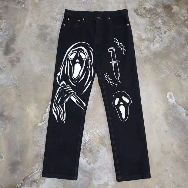 Screaming skull killer street casual jeans