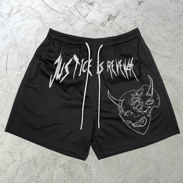 Retro Street Loose Mesh Shorts