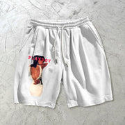 Fashion trend printing casual loose sports shorts