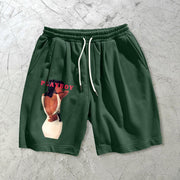 Fashion trend printing casual loose sports shorts