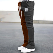 Personalized contrast color stitching fashion retro street pants