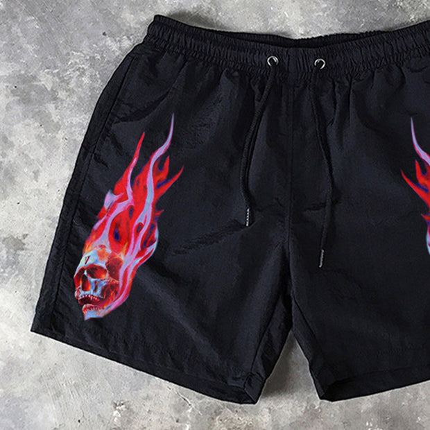 Skull Print 5 Inseam Shorts