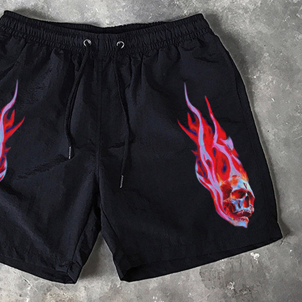 Skull Print 5 Inseam Shorts
