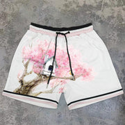 Fashion Retro Art Simple Mesh Shorts