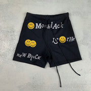 Street style retro print casual shorts