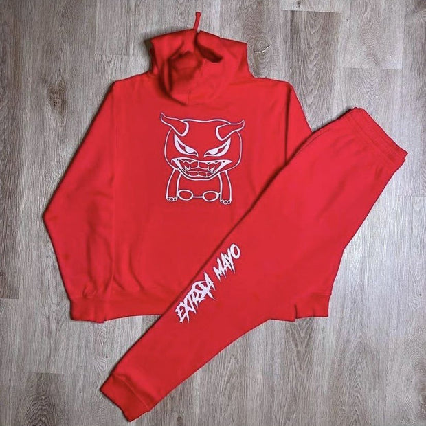 Personalized print fashion long sleeve trousers Set
