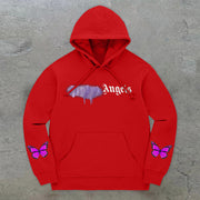 Angel Butterfly Statement Long Sleeve Hoodie