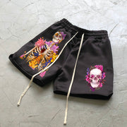 Trendy Skull Art Street Shorts
