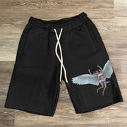 Angel Pattern Street Hip Hop Casual Shorts