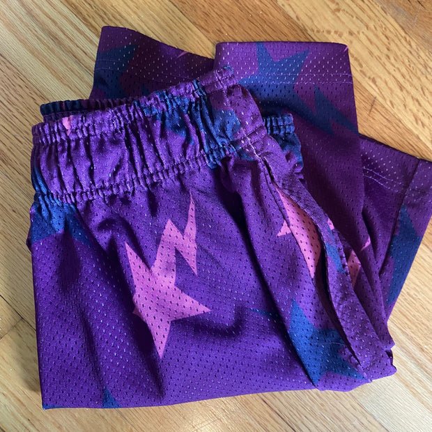 Personalized trend lightning print sports mesh shorts