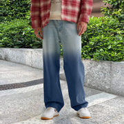Hip-hop street gradient loose wide-leg casual straight-leg trousers