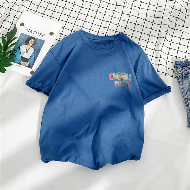 Casual loose fashion short sleeve T-shirt