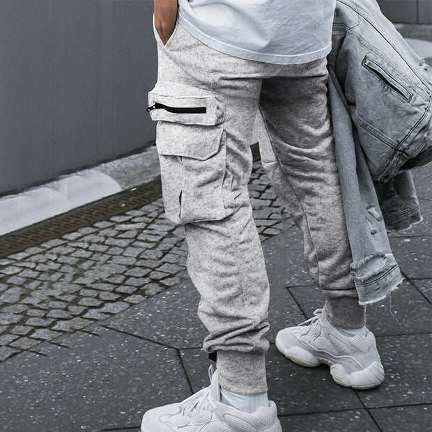 Overalls men's autumn and winter new sports and leisure multi-pocket hip-hop high street trousers men