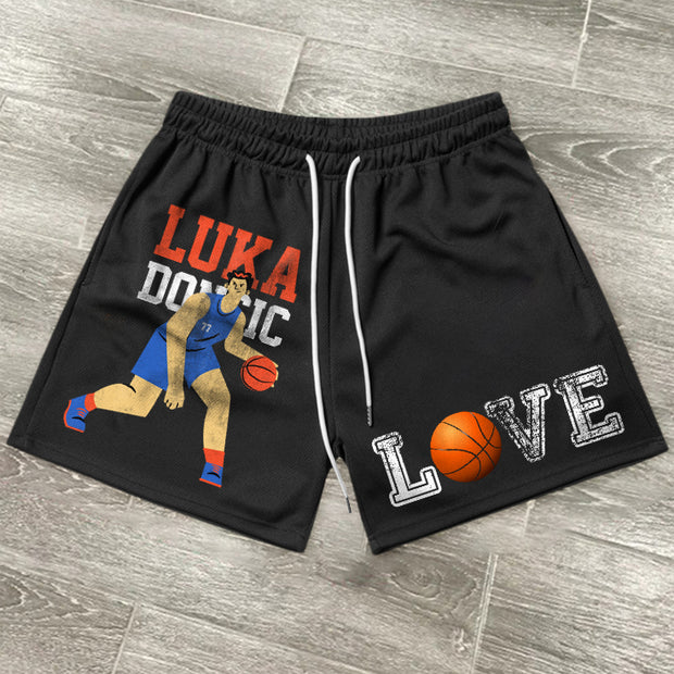 Trendy casual retro street sports shorts