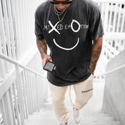 Smiley Graphic Print Short Sleeve T-Shirt