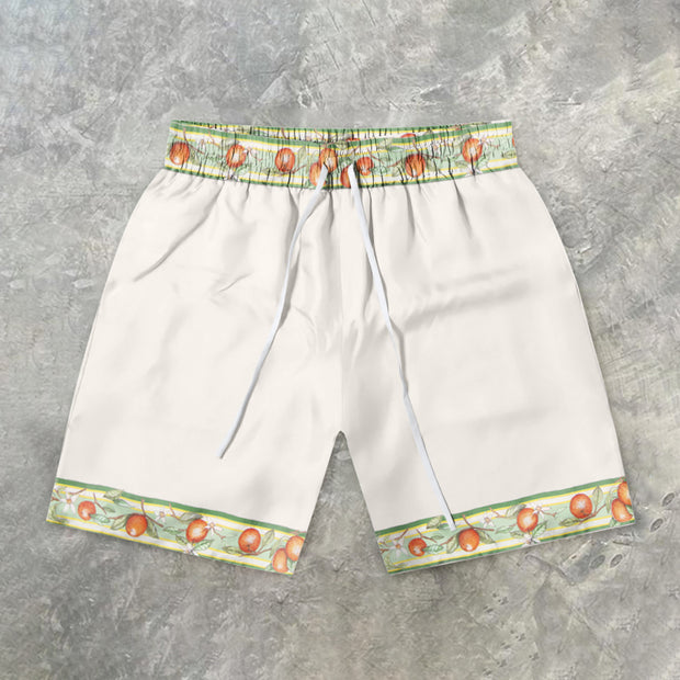 Orange Art Shorts