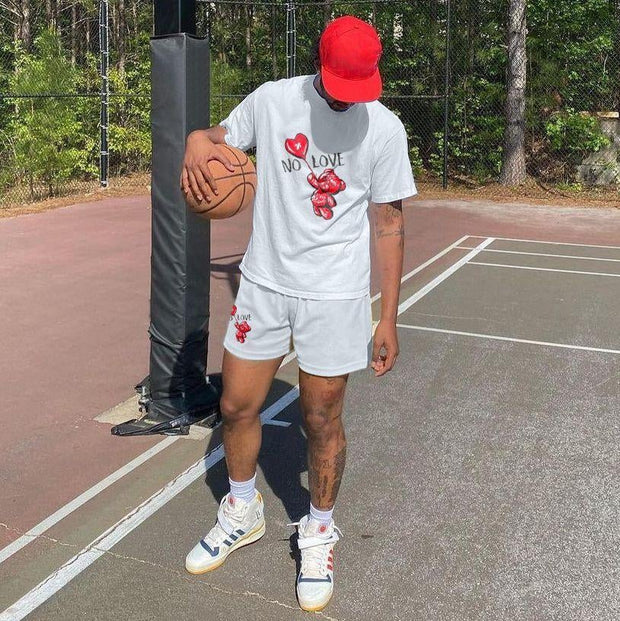 No love casual short sleeve suit