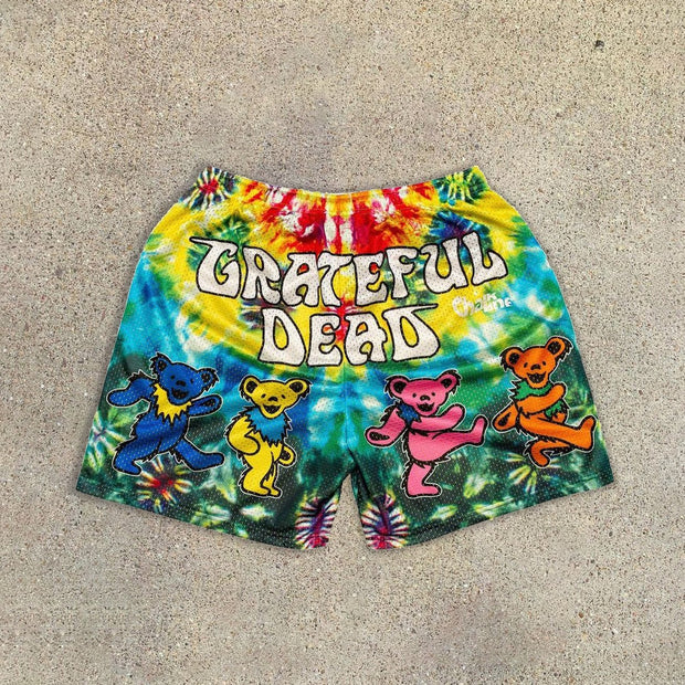 Casual cheerful dancing bear sports outdoor home shorts