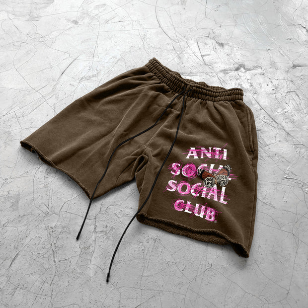 Trendy Retro Pattern Street Khaki Shorts