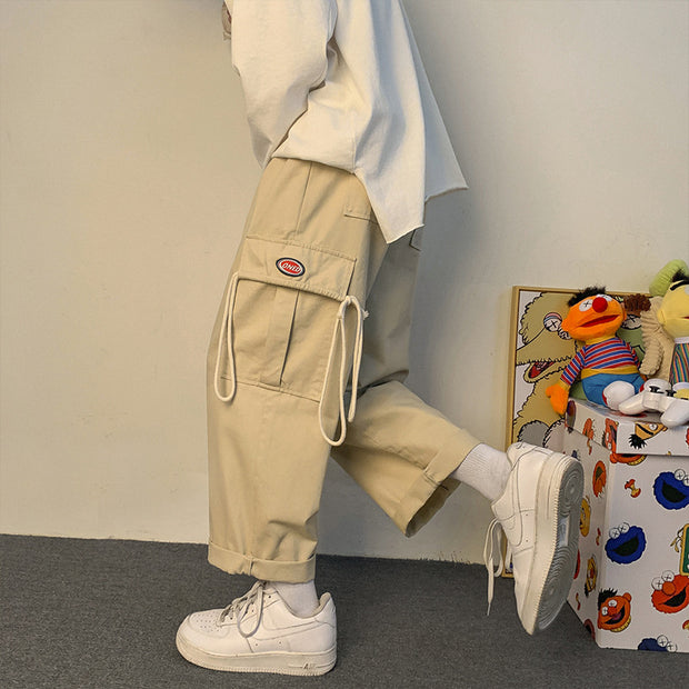 Tooling trend loose straight-leg casual pants