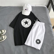 Sports suit Hong Kong style loose short-sleeved t-shirt trendy shorts