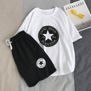 Sports suit Hong Kong style loose short-sleeved t-shirt trendy shorts