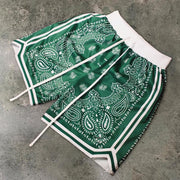 Fashion personality cashew flower shorts men