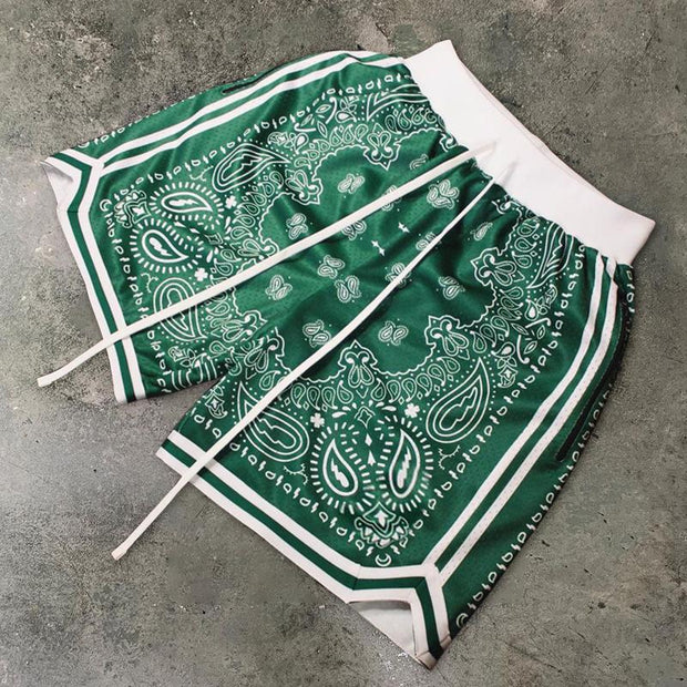 Fashion personality cashew flower shorts men