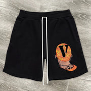 Trendy retro casual street hip-hop shorts