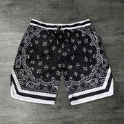 Street style cashew flower print beach shorts