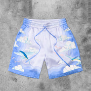 Artistic gradient drape comfortable fashion shorts