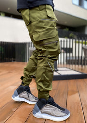 Men's sports casual reflective overalls trousers