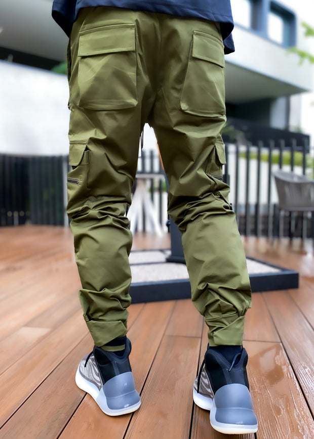 Men's sports casual reflective overalls trousers