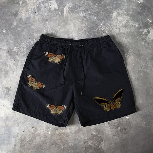 Butterfly retro swimming trunks casual street shorts